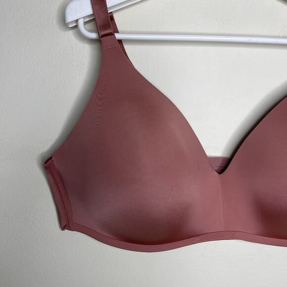 SOMA Vanishing 360 Wireless Bra Pink Mauve Lightly Padded Smoothing Sz 42C - Picture 2 of 5